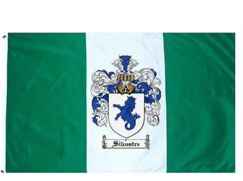 Silvestre family crest coat of arms flag