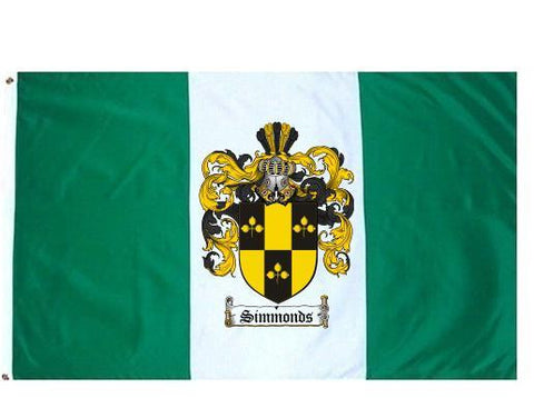 Simmonds family crest coat of arms flag