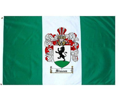 Simoes family crest coat of arms flag