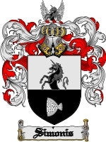 Simonis coat of arms family crest download