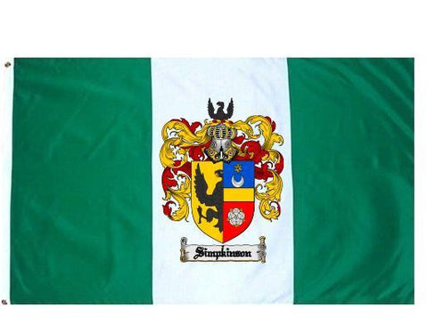Simpkinson family crest coat of arms flag
