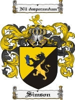Simson coat of arms family crest download