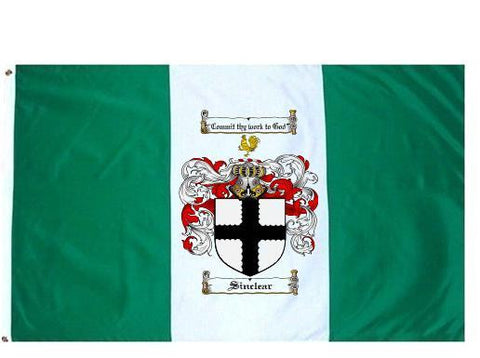 Sinclear family crest coat of arms flag