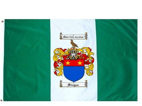 Singen family crest coat of arms flag