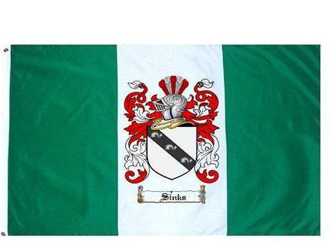 Sinks family crest coat of arms flag