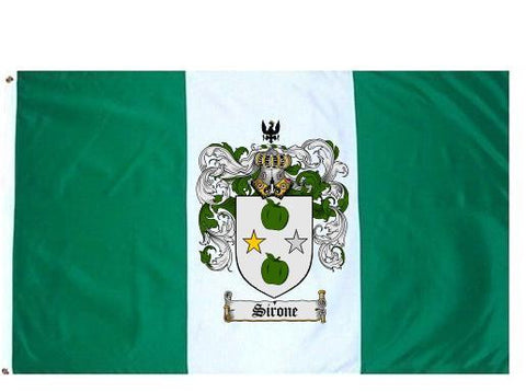 Sirone family crest coat of arms flag