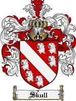 Skull coat of arms family crest download