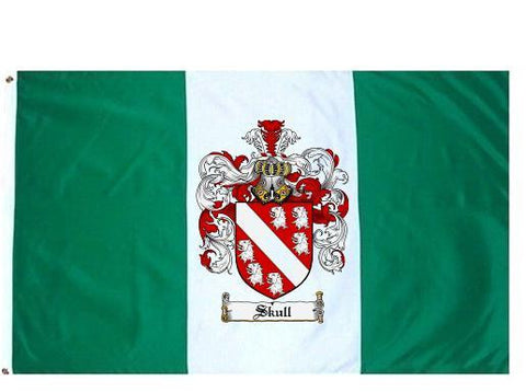 Skull family crest coat of arms flag