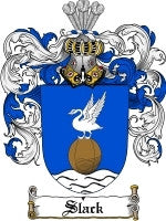 Slack family crest coat of arms emailed to you within 24 hours