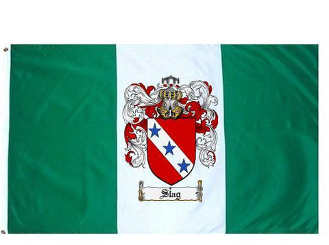 Slag family crest coat of arms flag