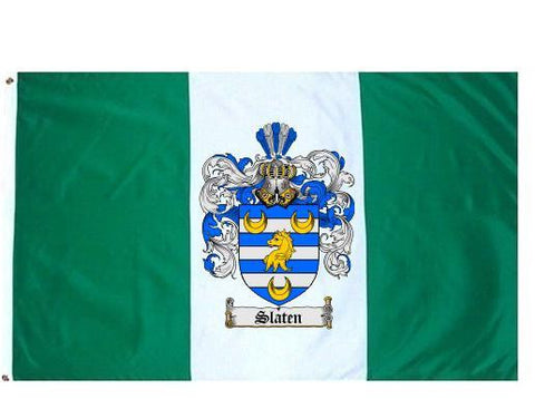 Slaten family crest coat of arms flag