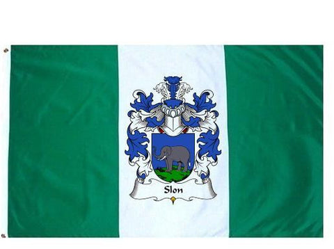 Slon family crest coat of arms flag