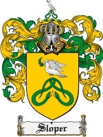 Sloper coat of arms family crest download
