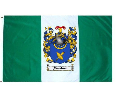 Smelser family crest coat of arms flag