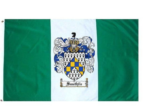 Smethlie family crest coat of arms flag