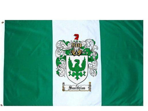 Smithies family crest coat of arms flag