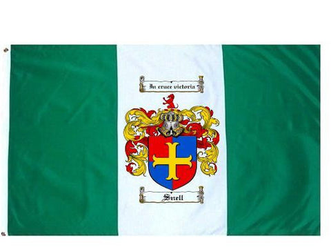 Snell family crest coat of arms flag