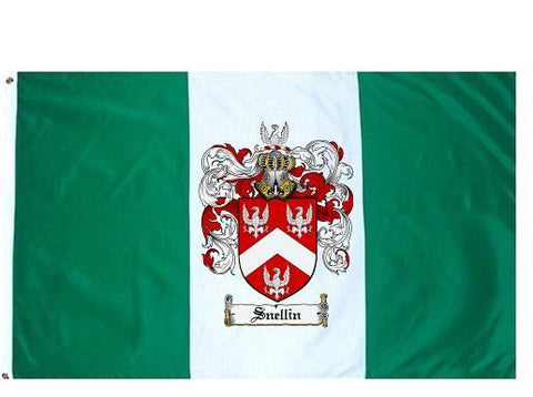 Snellin family crest coat of arms flag