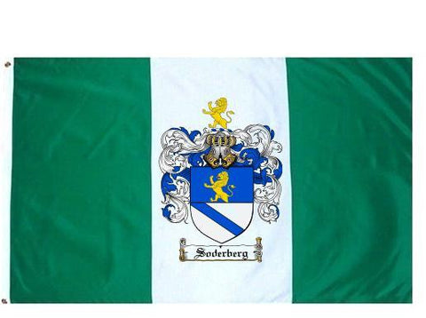 Soderberg family crest coat of arms flag