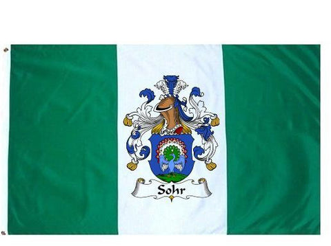 Sohr family crest coat of arms flag
