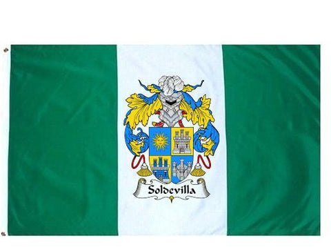 Soldevilla family crest coat of arms flag