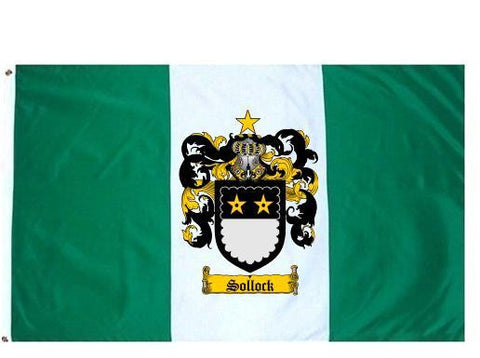 Sollock family crest coat of arms flag