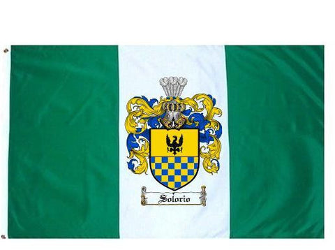 Solorio family crest coat of arms flag