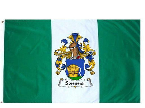 Sommer family crest coat of arms flag