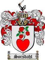 Sorsdahl coat of arms family crest download