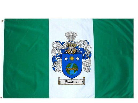 Soutiere family crest coat of arms flag