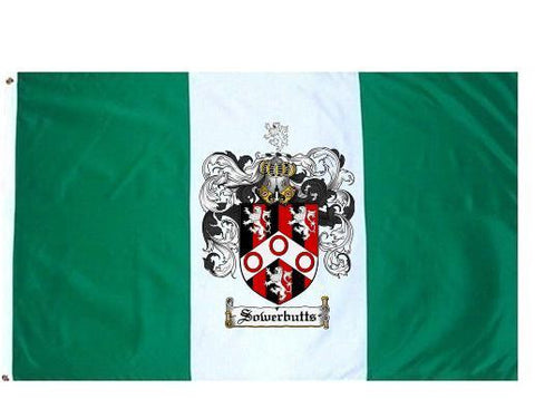Sowerbutts family crest coat of arms flag