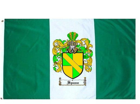 Spann family crest coat of arms flag