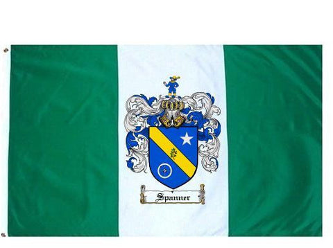 Spanner family crest coat of arms flag