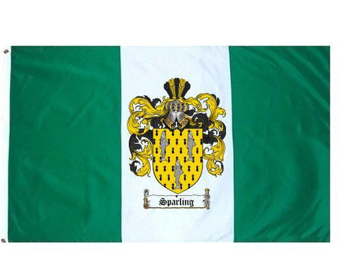 Sparling family crest coat of arms flag