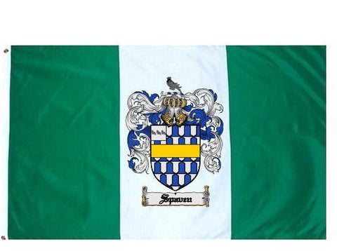 Spaven family crest coat of arms flag