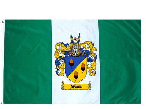 Speck family crest coat of arms flag