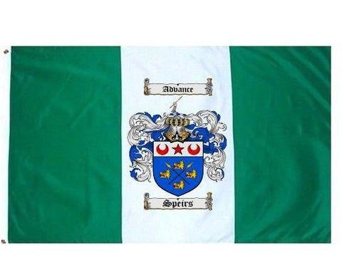 Speirs family crest coat of arms flag