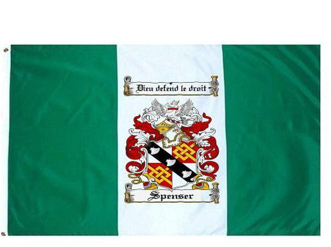 Spenser family crest coat of arms flag