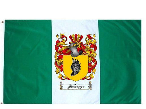 Sperger family crest coat of arms flag