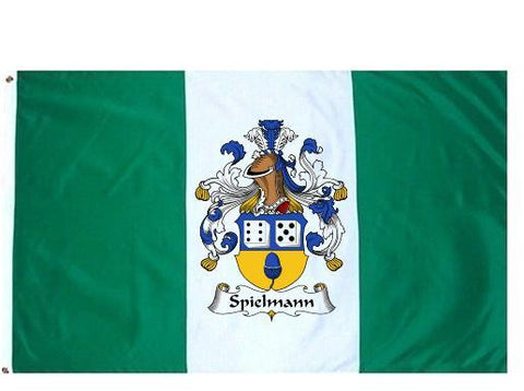 Spielmann family crest coat of arms flag
