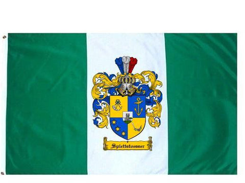 Splettstoesser family crest coat of arms flag