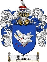 Sponer coat of arms family crest download