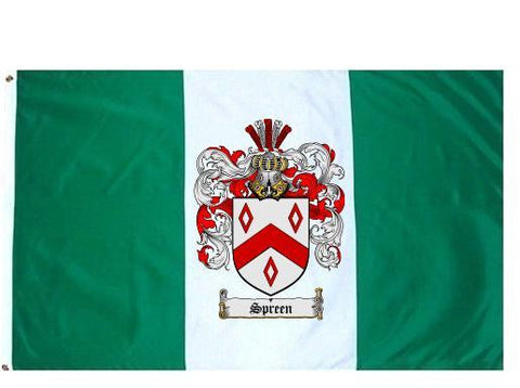 Spreen family crest coat of arms flag