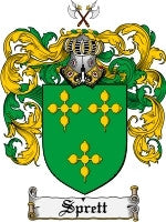 Sprett coat of arms family crest download