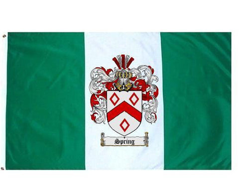 Spring family crest coat of arms flag