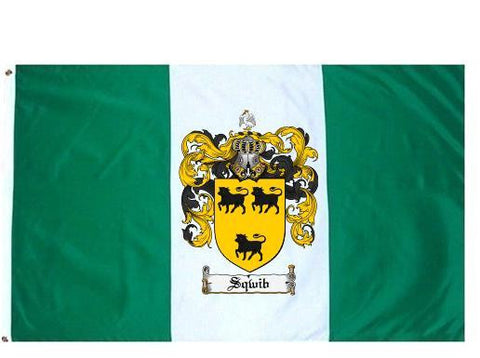 Sqwib family crest coat of arms flag