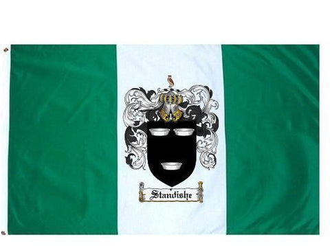 Standishe family crest coat of arms flag