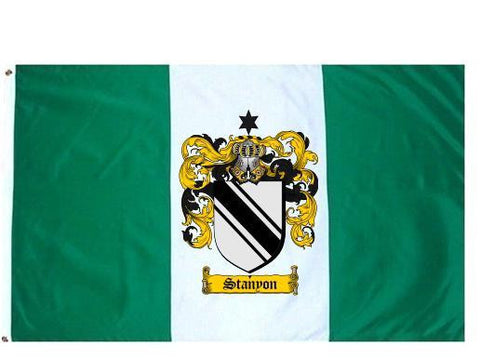 Stanyon family crest coat of arms flag