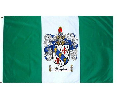 Staples family crest coat of arms flag