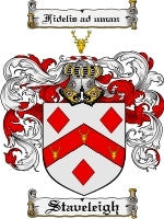 Staveleigh coat of arms family crest download